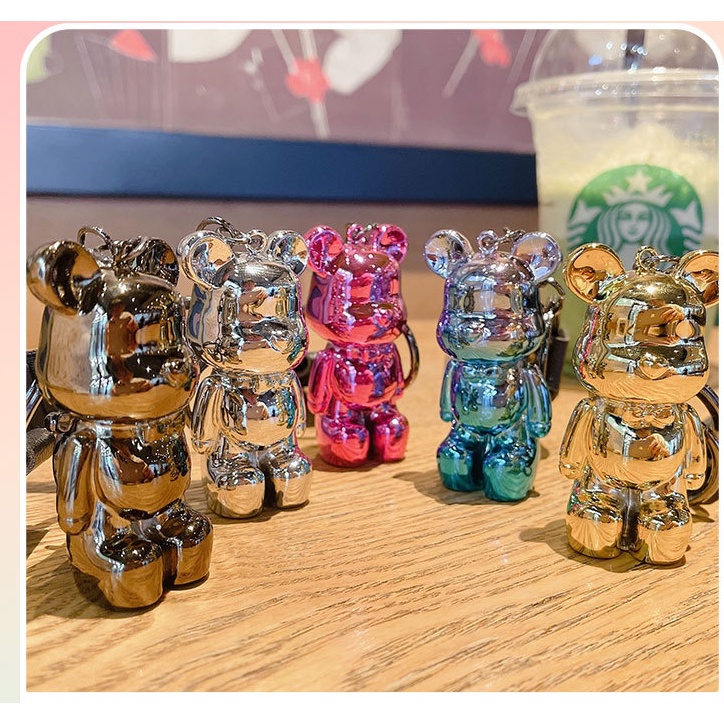 Móc khóa Bearbrick Gấu màu thời thượng phụ kiện túi xách