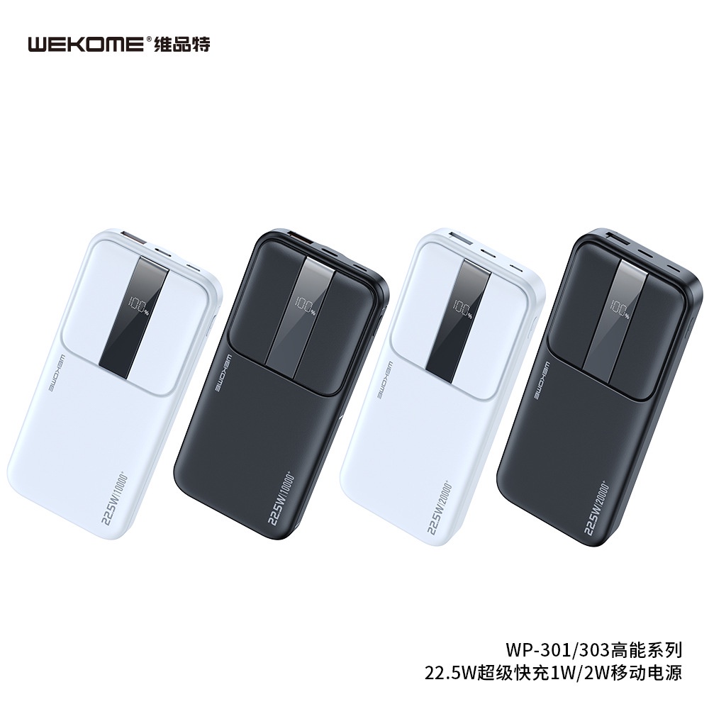 Sạc dự phòng 20000 mah WK WP-303 Cục pin xạc dự phòng chính hãng sạc nhanh 22W có đèn led hiển thị %pin cute mini HOVILO