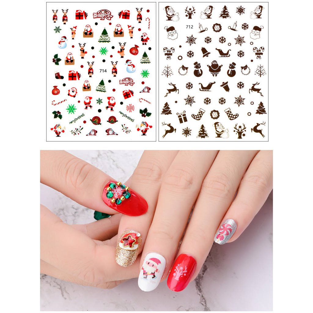 Sticker Nails 3D - Hình Dán Móng Tay Giáng Sinh - Noel