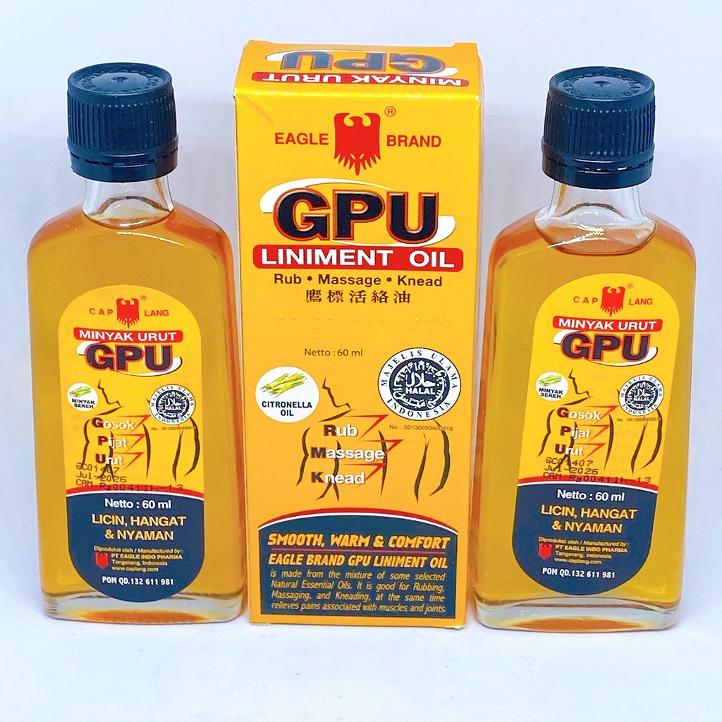 Dầu Nóng Xoa Bóp Indonesia GPU Chính Hãng 60ml