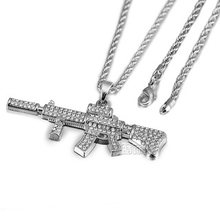 Dây chuyền nam đính đá Dây chuyền Hiphop đính đá Vòng cổ nam Hiphop thời trang và cá tính