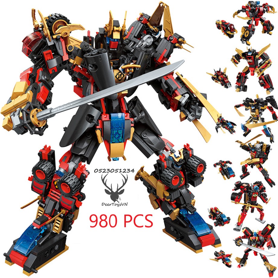 Bộ Đồ Chơi Xếp Hình Lego Robot Biến Hình Cực Ngầu, Lego Ninja