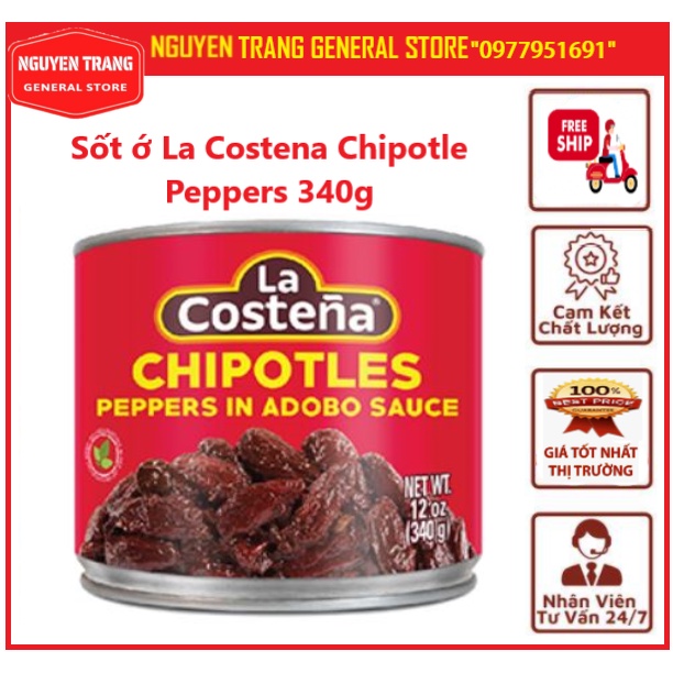 Sốt ớt La Costena Chipotle Peppers 340g thumbnail