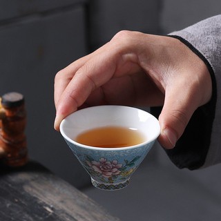 Bộ 6 chén uống trà gốm cảnh đức