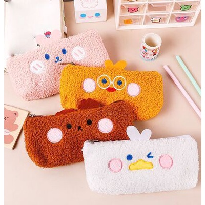 Túi đựng bút lông cục bông Vịt Donal Thú Milkjoy má hồng