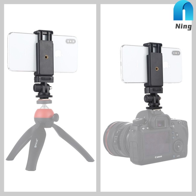 Giá Đỡ Ba Chân Đầu Vít 1/4 Có Kẹp Giữ Điện Thoại/Máy Ảnh SLR