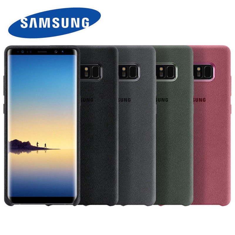 Ốp điện thoại da lộn ôm sát chính hãng cho Samsung Galaxy Note 8 Alcantara SM-N950F