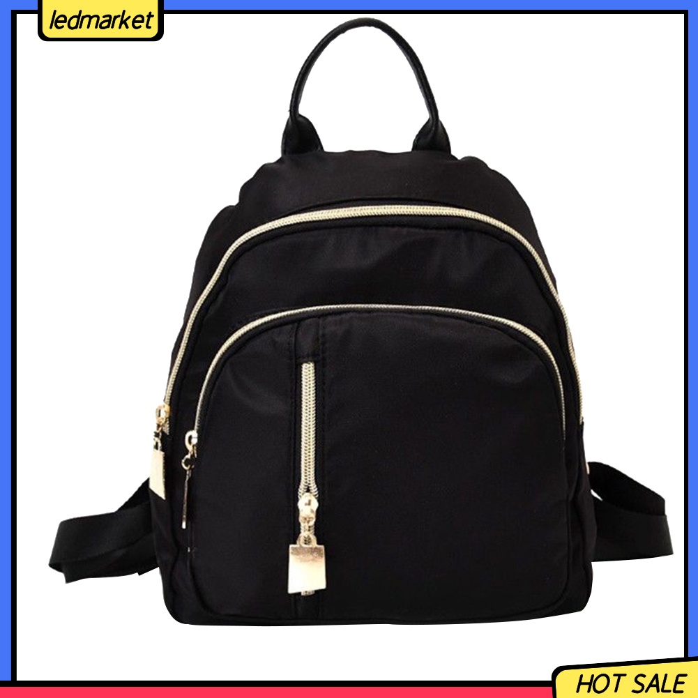 Ba lô nylon màu trơn kiểu dáng thời trang cho nữ