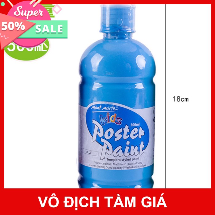 Màu nước Poster Paint Mont Marte 500ml (Chính Hãng) - Màu chuyên dụng cho người mới học vẽ