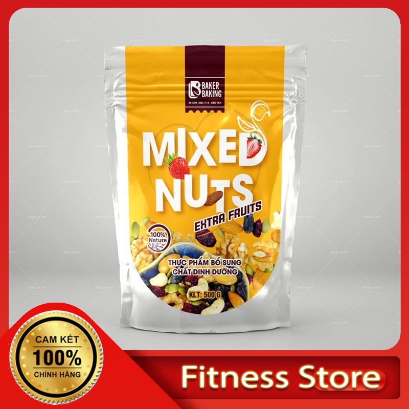 Hạt Dinh Dưỡng Mixed Nuts Baker Baking - Healthy, Eat Clean, Keto, Giảm Béo, Giảm Mỡ, Thay thế ăn Vặt, Ăn phụ, Lành mạnh