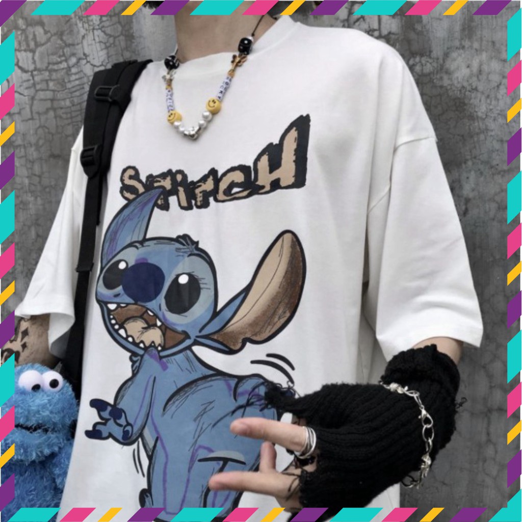 Áo Thun Tay Lỡ Form Rộng Stitch Siêu Hot🍁 Unisex nam nữ đều mặc được | WebRaoVat - webraovat.net.vn