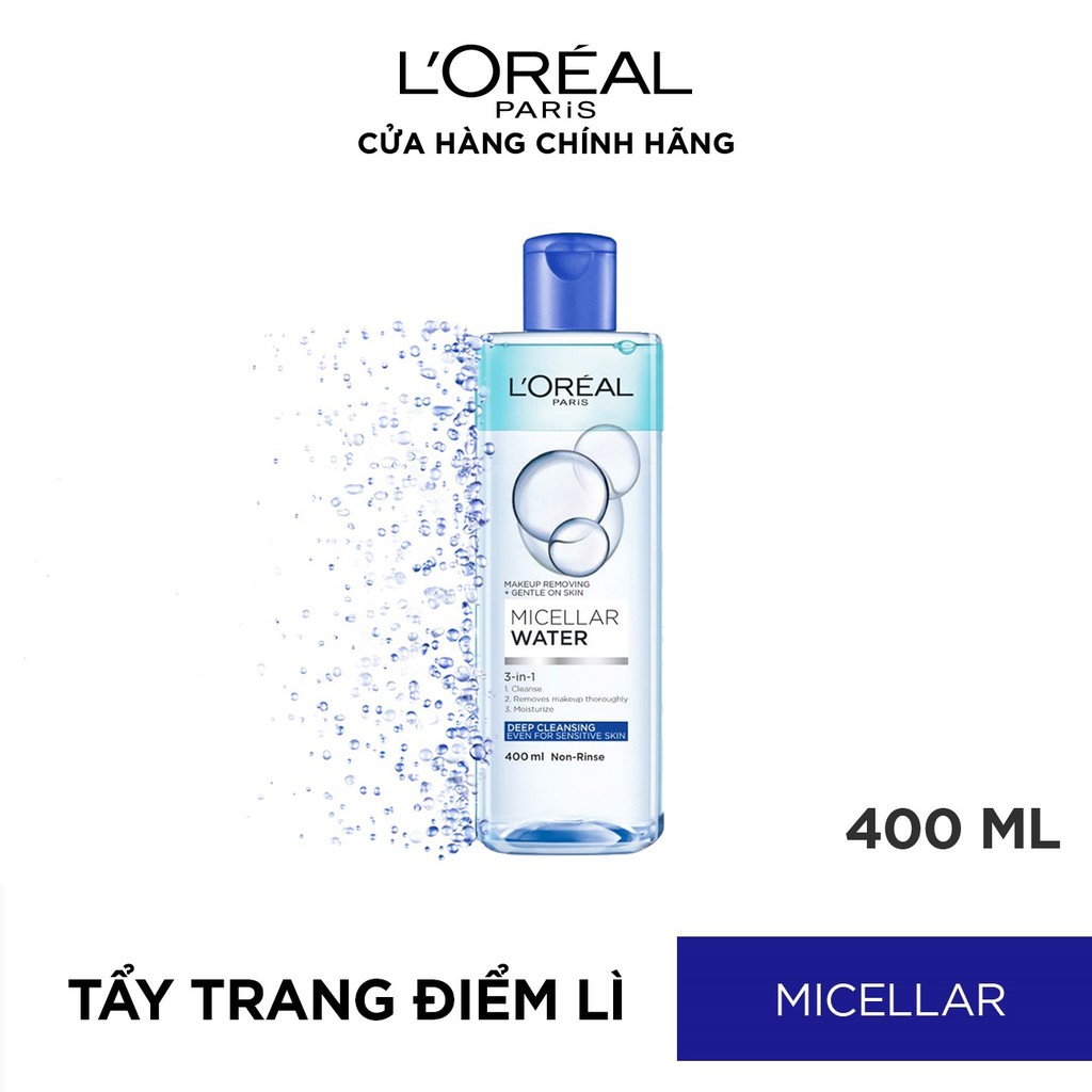 Nước tẩy trang cho mọi loại da L'Oreal Paris 3-in-1 Micellar Water 400ml #6