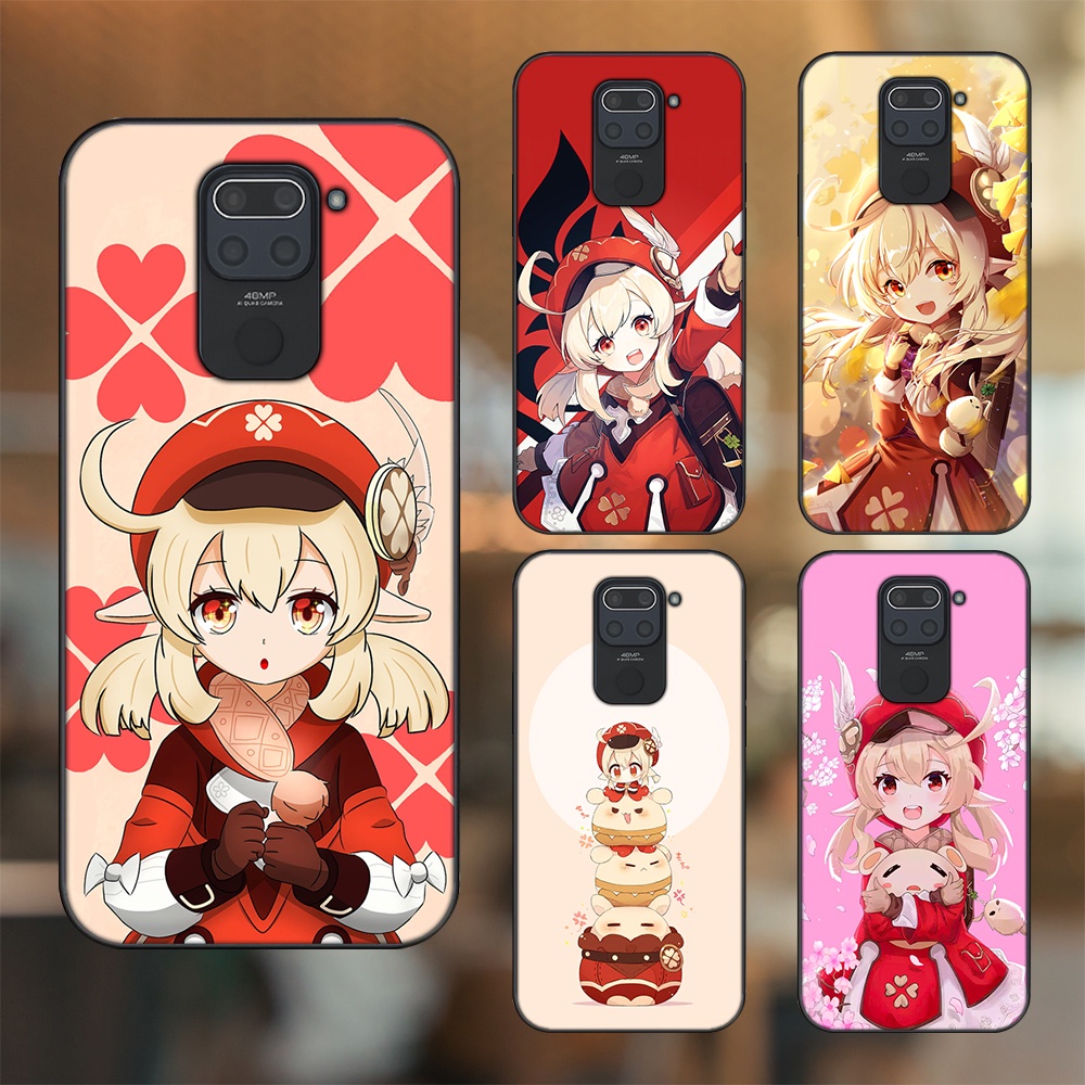 Ốp lưng Xiaomi Redmi Note 9 viền đen in hình Klee Genshin Impact