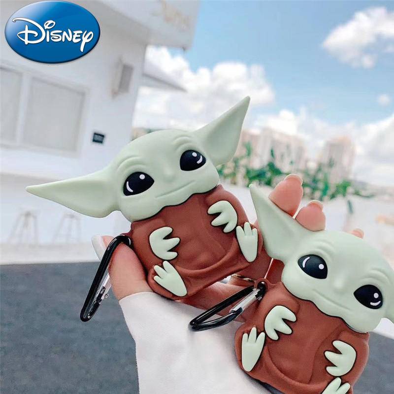 Vỏ Bảo Vệ Hộp Sạc Tai Nghe Airpods 1 2 Pro Bluetooth Không Dây Chất Liệu Silicon Hình Marvel Yoda