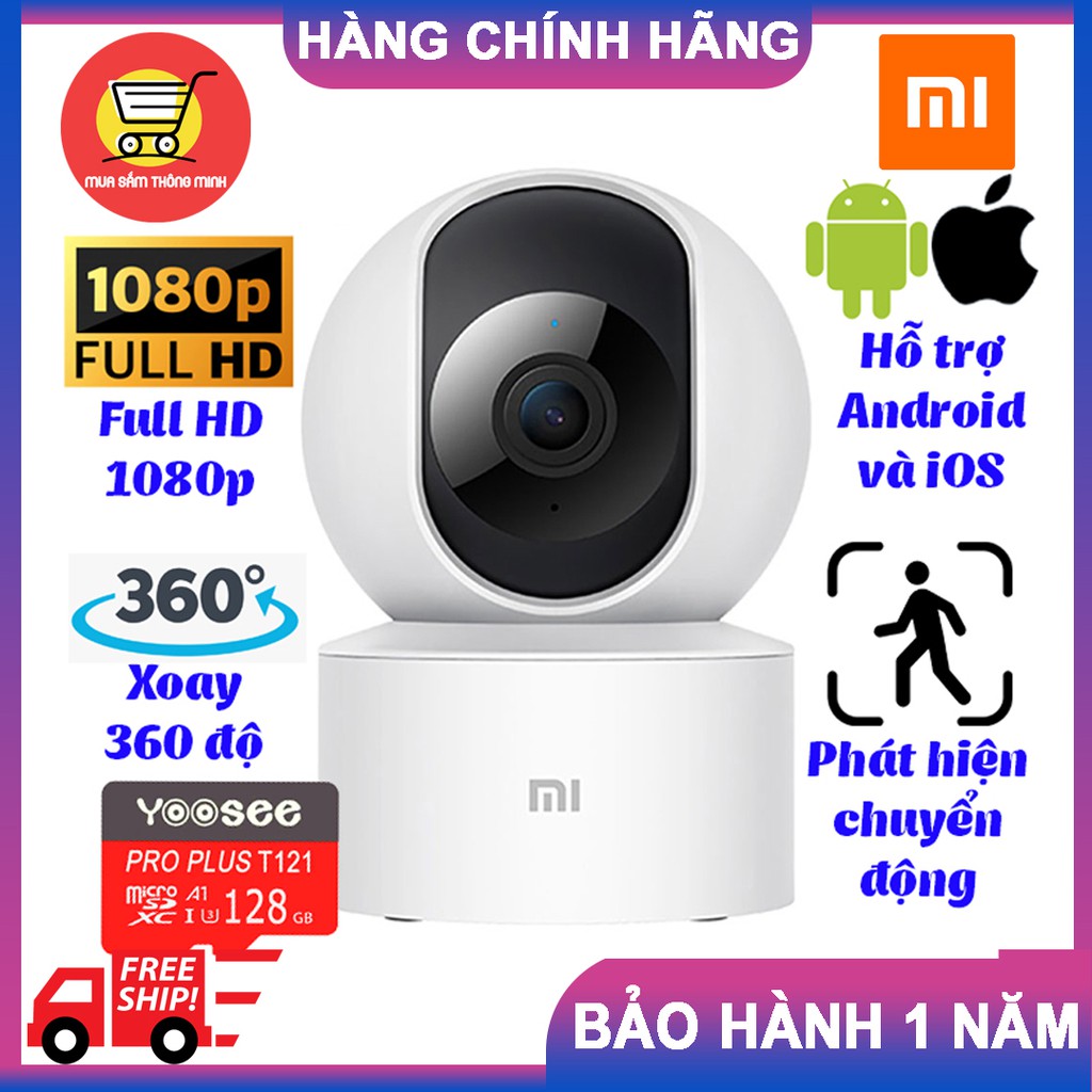 Camera IP Wifi Xiaomi PTZ SE Xoay 360 Độ - FULL HD 1080p – Giám sát thông minh – Hàng chính hãng