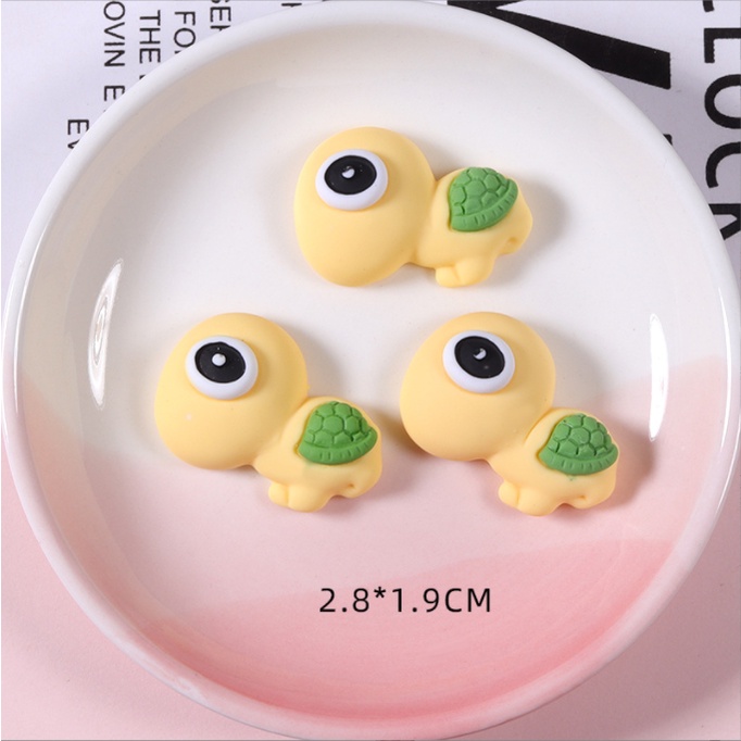 Mẫu charm vỏ sò, cá heo, rùa nhỏ, sao biển và cá xanh dùng trang trí kẹp tóc, dán Jibbitz, DIY