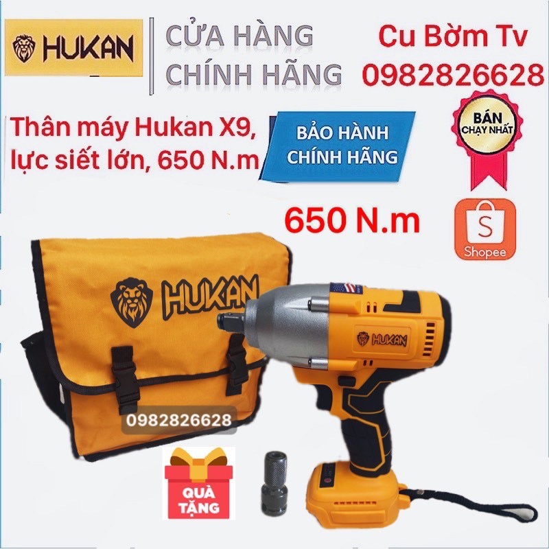 Thân máy bulong Hukan X9 , lực siết 650 N.m