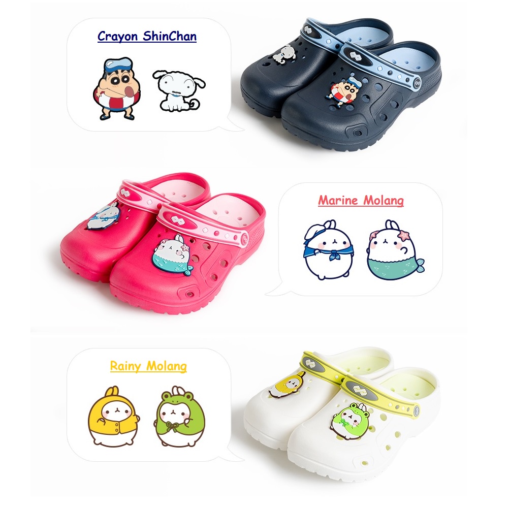 Giày crocs bằng EVA chống trượt / chống vi khuẩn kèm jibbitz xinh xắn cho trẻ em