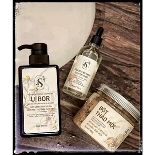 Combo Sữa tắm và Bột thảo mộc tẩy da chết Sam Natural