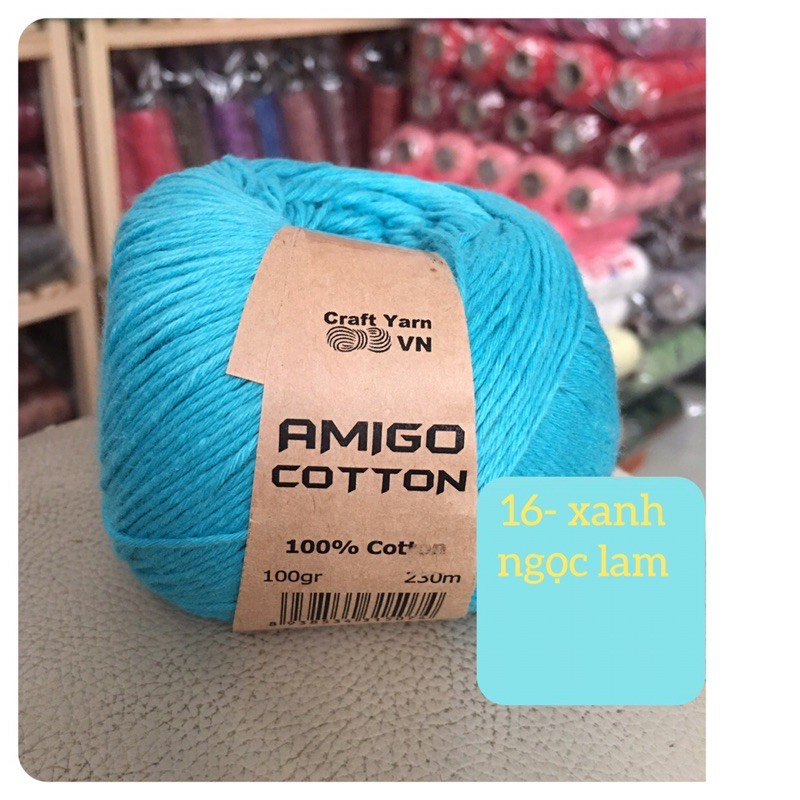 Sợi Amigo cotton ( màu từ 16-28)