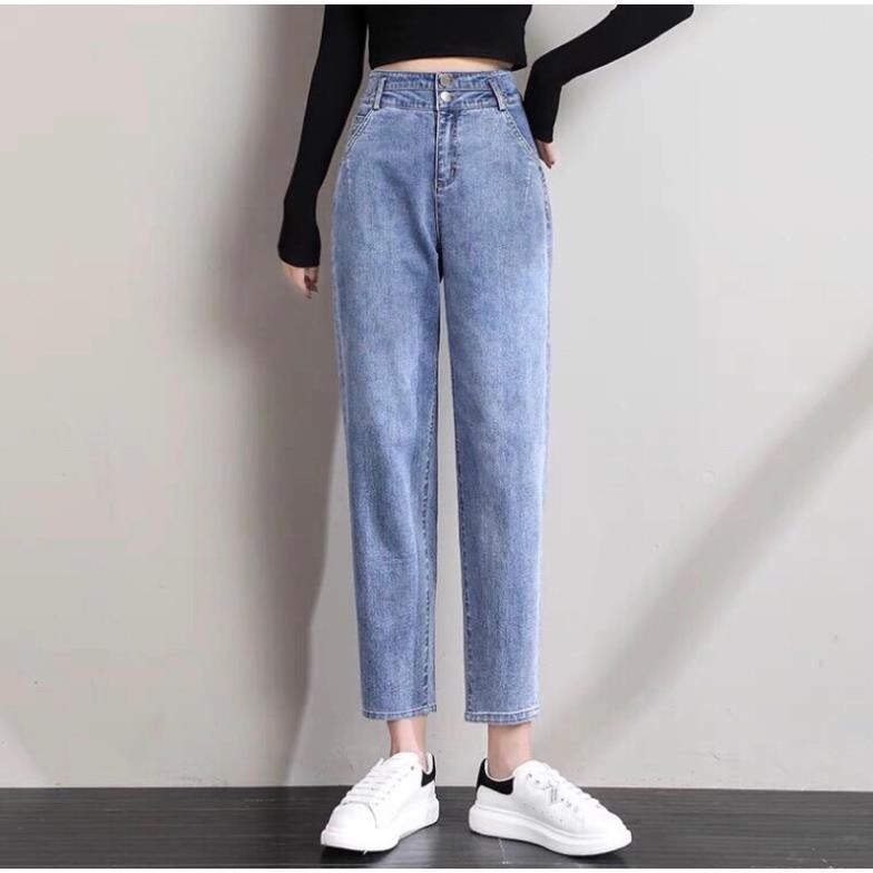 Quần bò baggy nữ, quần jean baggy nữ, quần jeans nữ cạp cao 3 size S M L hót 2021, hàng siêu đẹp - Hàng mới về