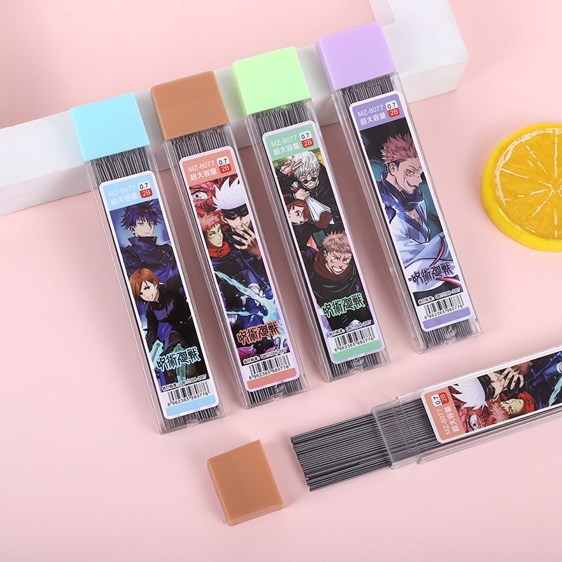 Hộp Bút Chì 2B Cỡ Lớn 0.5mm Họa Tiết Hoạt Hình Ninja Sáng Tạo