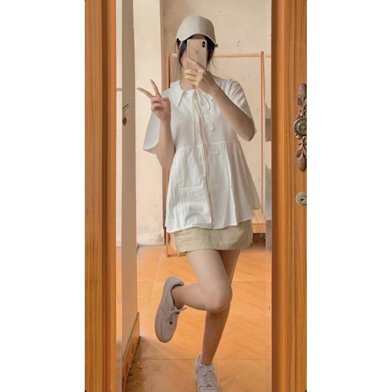 Set Áo bbd buộc dây + chân váy kaki feedback ở cuối🍒 | BigBuy360 - bigbuy360.vn