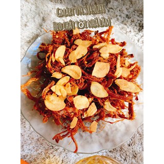 Combo 0.5kg khô gà lá chanh , 0.5kg khô heo cháy tỏi nhà làm