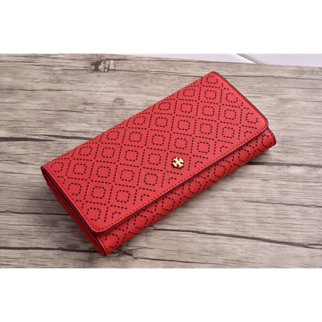 VÍ TORY BURCH ROBINSON LEATHER ENVELOPE NEW WITH TAGS WALLET