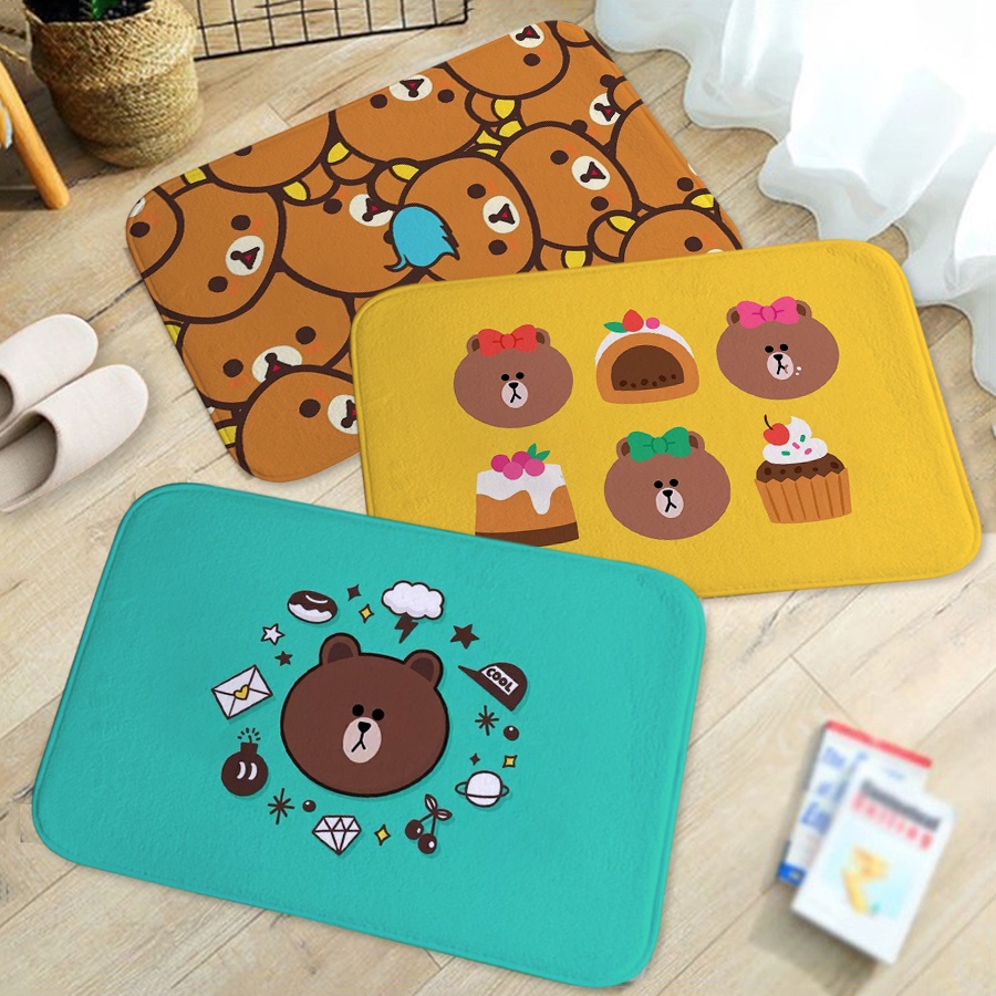 Thảm Chùi Chân Dày Chống Trượt In Họa Tiết Hoạt Hình Dễ Thương 40x60cm