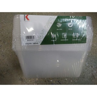 Hộp nhựa chữ nhật kokusai 1000ml