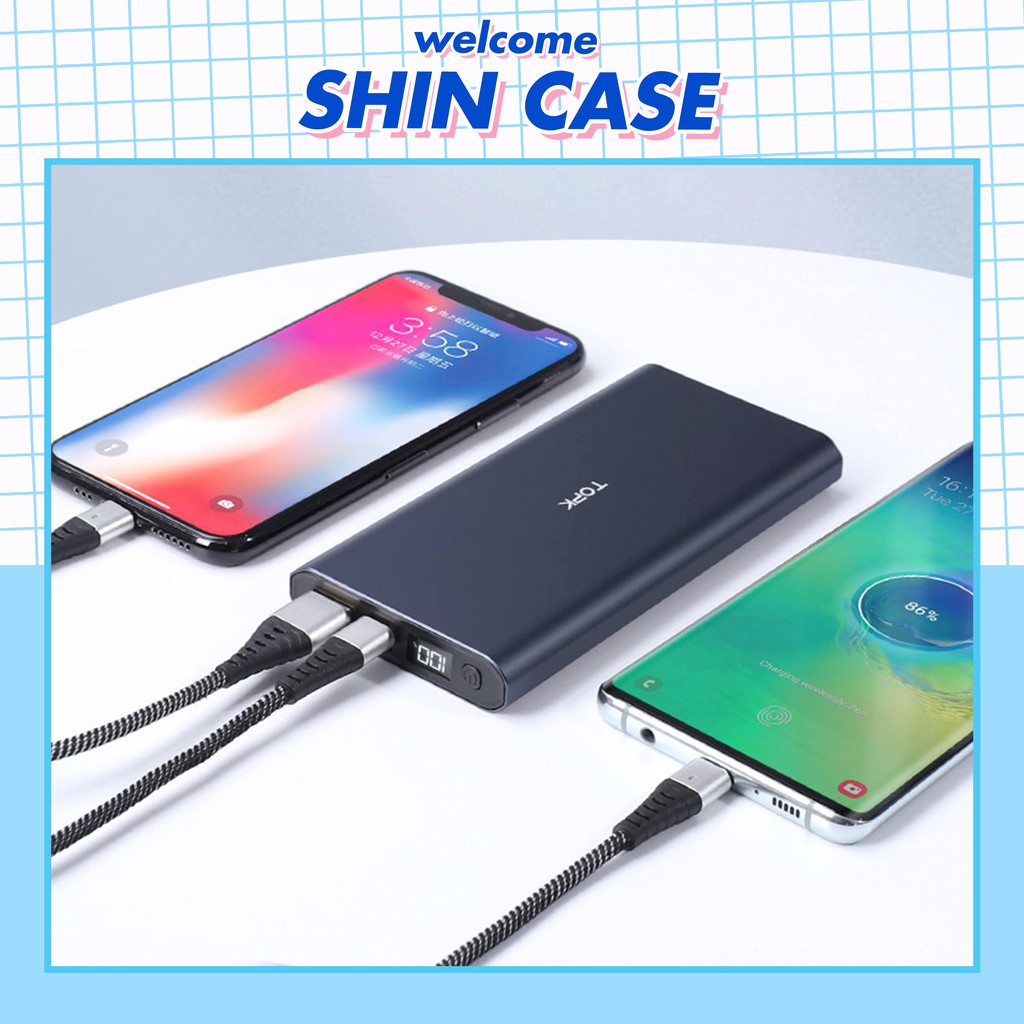 Sạc pin dự phòng TOPK I1006 10000mAh Chính Hãng - Ốp lưng iphone - Shin Case