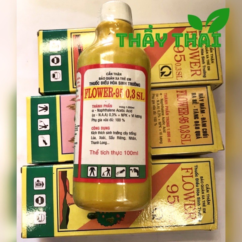 F95 100ml - Flower 95 0.3SL Kích thích sinh trưởng Kích thích ra hoa, tăng đậu quả Lúa – Xoài Sầu riêng
