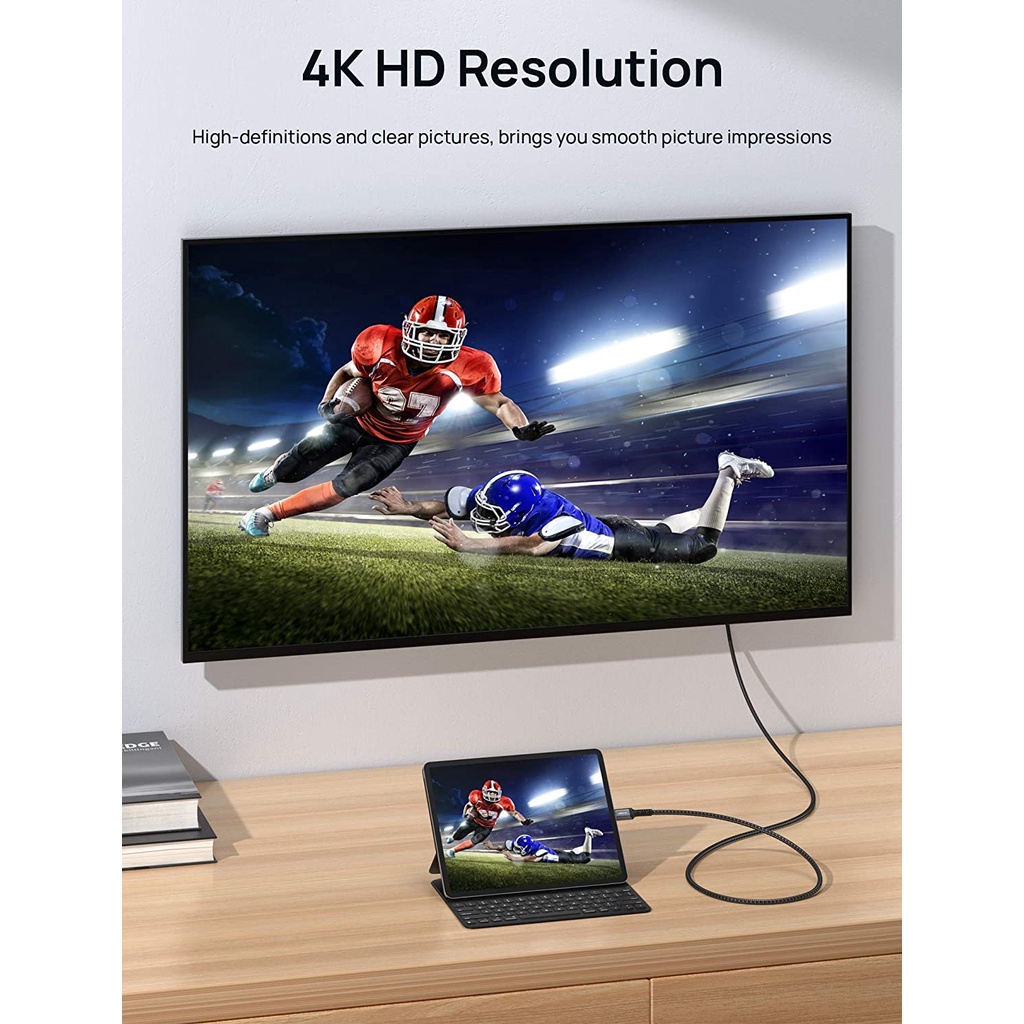 Cáp chuyển USB  Type C sang HDMI 4K @60Hz Ugreen 50570 dài 1.5m MM142