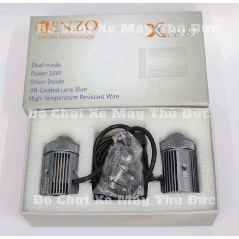 Kenzo X100 Ver 2.0 - Bi cầu Led Mini trợ sáng .Hàng chính hãng