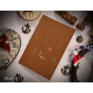 Thiệp sinh nhật thêu hoa văn handmade