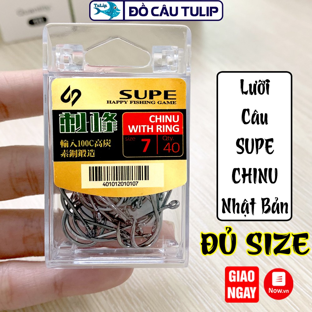 Lưỡi Câu Cá SUPE CHINU Nhật Bản ĐỦ SIZE - Lưỡi Câu Cá Lóc, Cá Rô, Cá Mương, Cá Chép, Cá Diếc, Tra - Đồ Câu Tulip