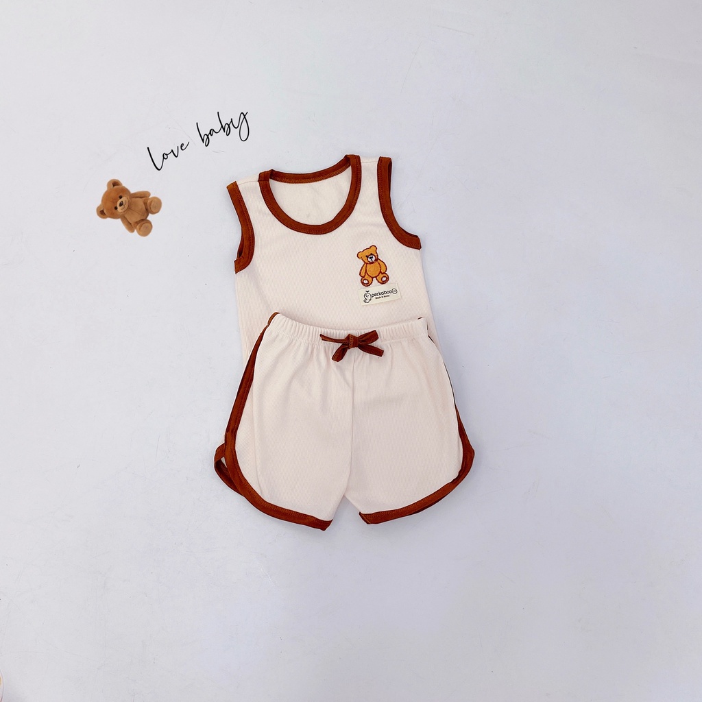 HOT BỎNG TAY- BỘ BA LỖ GÂN LẠNH PEEKABOO CHO BÉ TRAI - BÉ GÁI