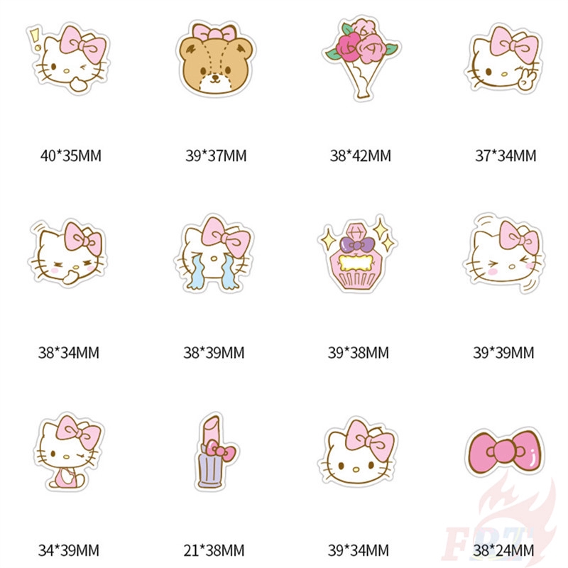 ❉ Hello Kitty Q-3 Sanrio Cartoon Stickers ❉ 40Pcs/Set DIY Decals Stickers for Album Diary Laptop Scrapbooks Skateboard