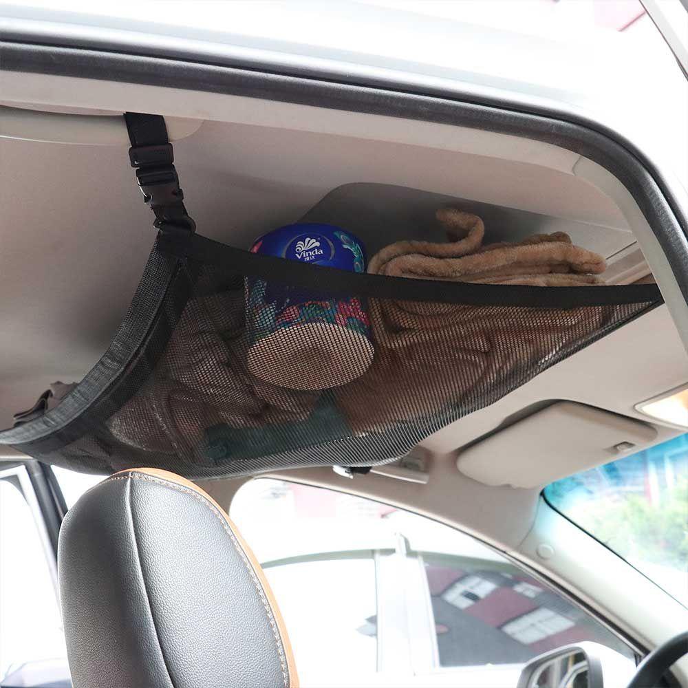 MAYSHOW Túi Lưới Polyester Đựng Đồ Gắn Trần Xe Hơi SUV Van MPV Tiết Kiệm Không Gian Có Thể Điều Chỉnh