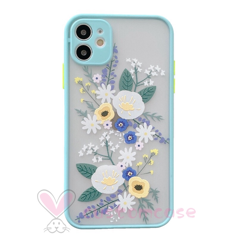 Camera Lens Protector Soft TPU Phone Case for iPhone 8 7 Plus 6 6s Plus IPhone 11 Pro Max X Xs Max XR SE Lavender Flower Case