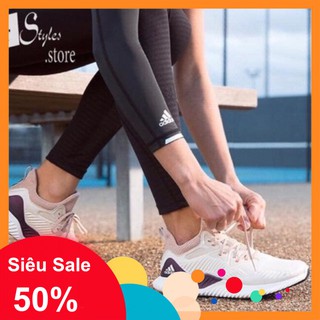 Ảnh thật + fullbox 💥Giầy thể thao sneaker alphabounce beyond trắng sữa 2018