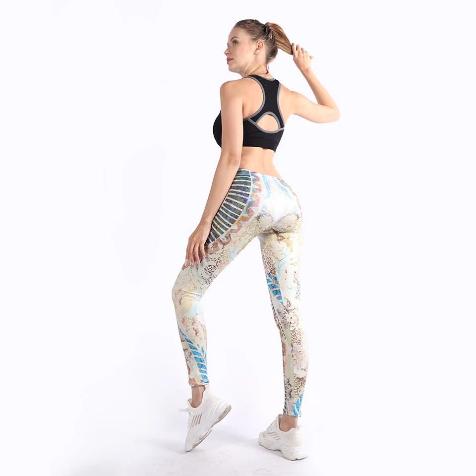 Quần Legging Thể Thao Có Độn Mềm Mại Dày Dặn Họa Tiết Sọc Sữa Cho Nữ