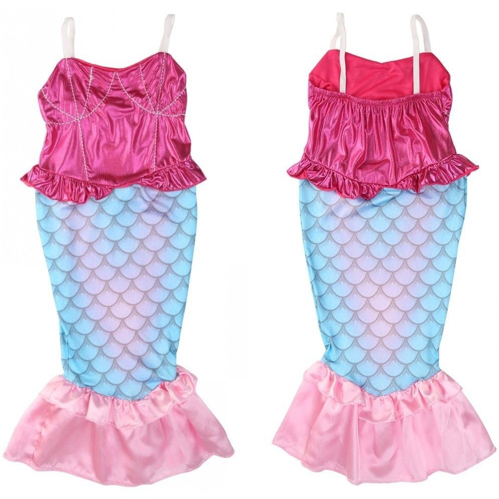 ღ♛ღFacny Girls Mermaid Tail Swimmable Bikini Set Swimwear Swimsuit Swimming Costume