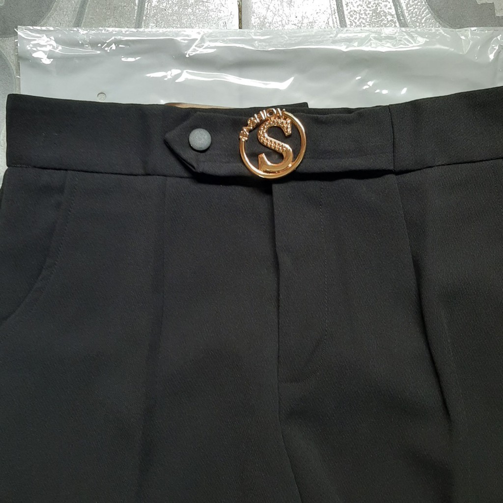 Quần Baggy quần tây công sở nữ đính khoen tròn vải tuyết mưa siêu sang nha | BigBuy360 - bigbuy360.vn