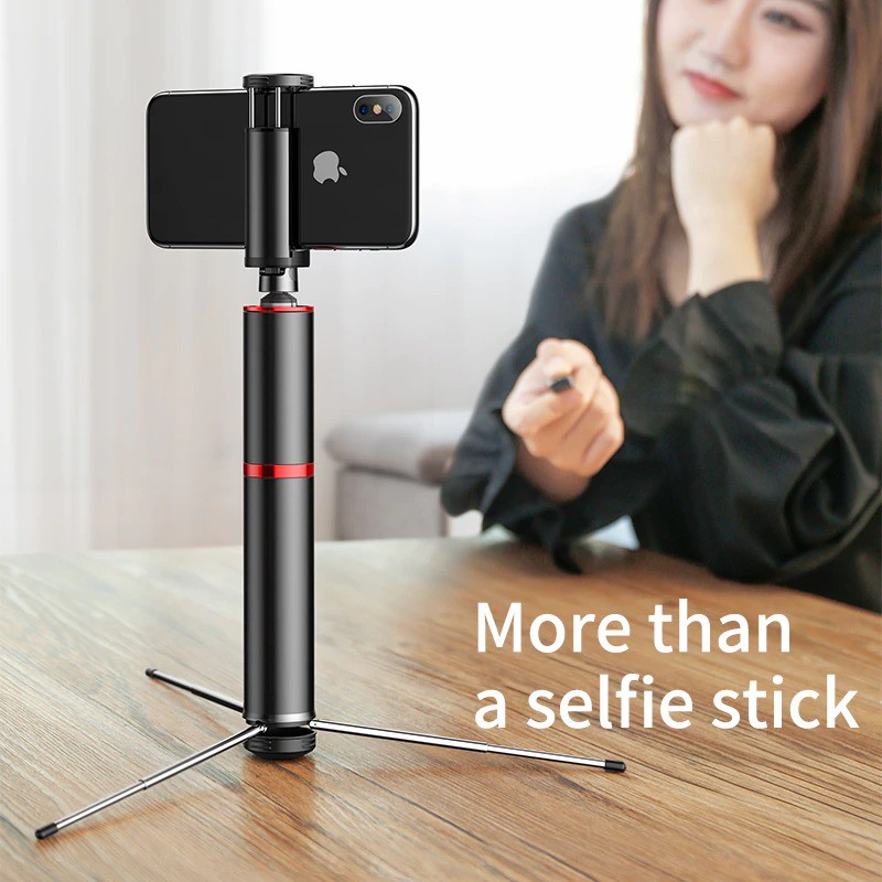 Gậy Selfie Cao Cấp Có Bluetooth Di Động Thông Minh Thiết Kế Kiểu Chân Máy Ảnh Chụp Ảnh