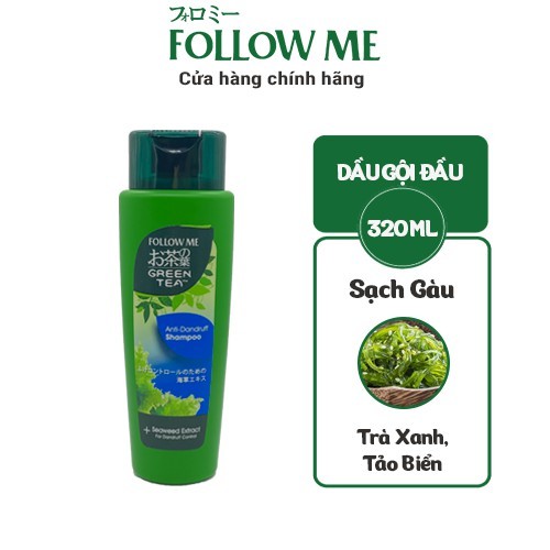 Dầu Gội Đầu  Sạch Gàu Follow Me Trà Xanh Chiết Xuất Tảo Biển - Anti Dandruff Follow Me Shampoo - 320ml