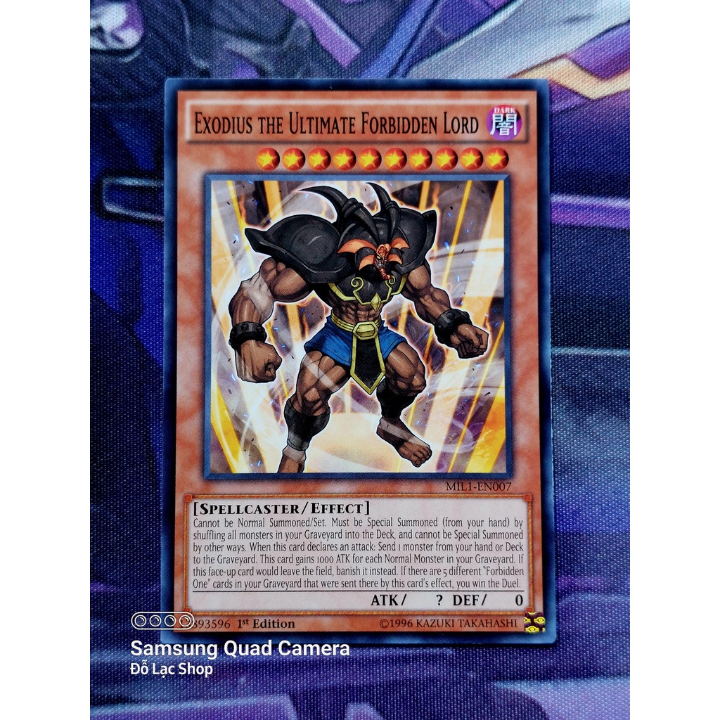 Thẻ Bài Mint90 Yugioh Monster Exodius the Ultimate Forbidden Lord - MIL1-EN007 - Common