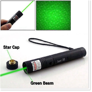 Đèn pin laser yl-303, tia xanh lá, cực mạnh, siêu sáng