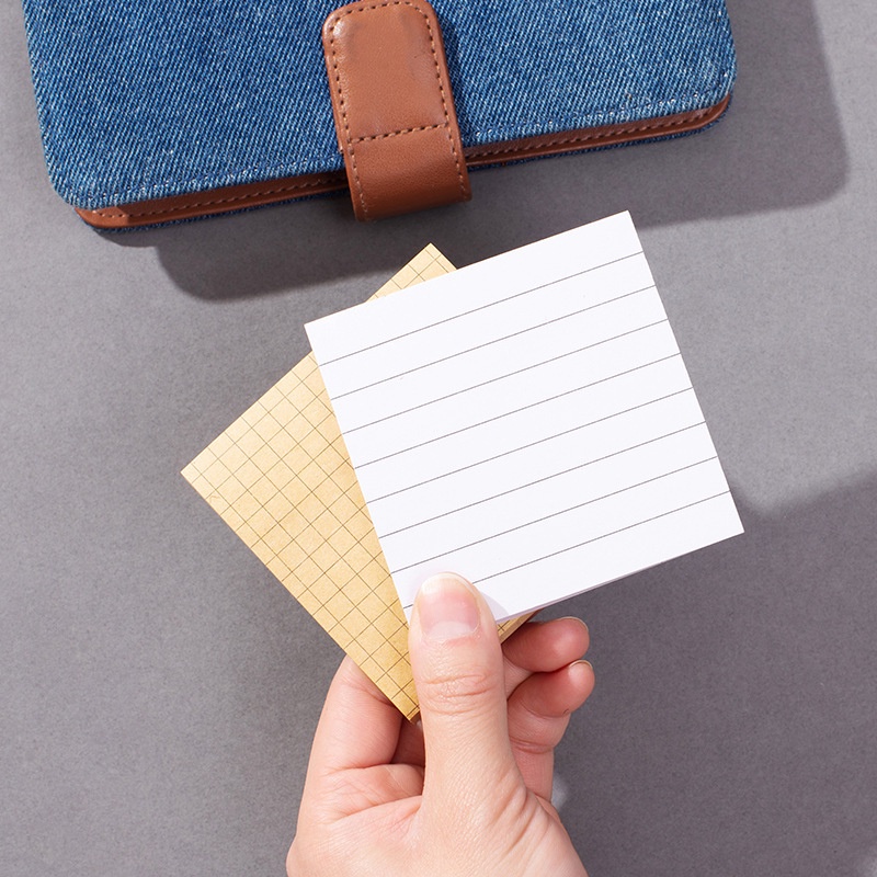 Set 80 Tờ Giấy Ghi Chú Kẻ Ô Ngang Dùng Trang Trí